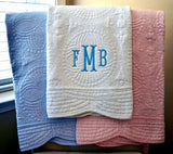 Monogrammed Baby Quilt