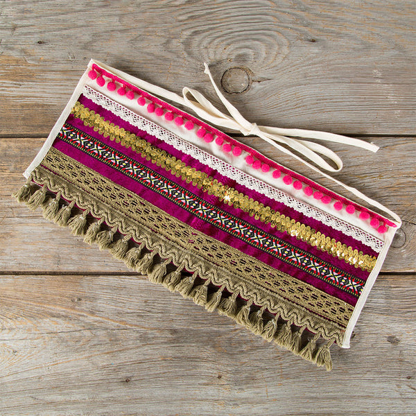 Sequin PomPom Trim Apron