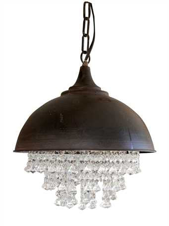 Metal Chandelier with Crystals