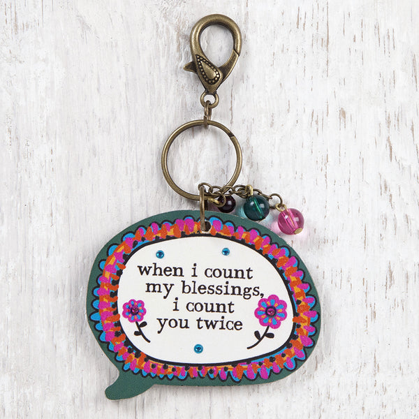 Natural Life - Keychain - When I count my Blessings I Count you twice