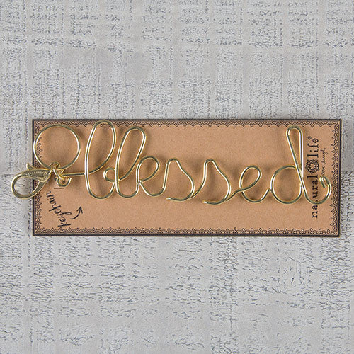 BLESSED WORD ART KEY CHAIN
